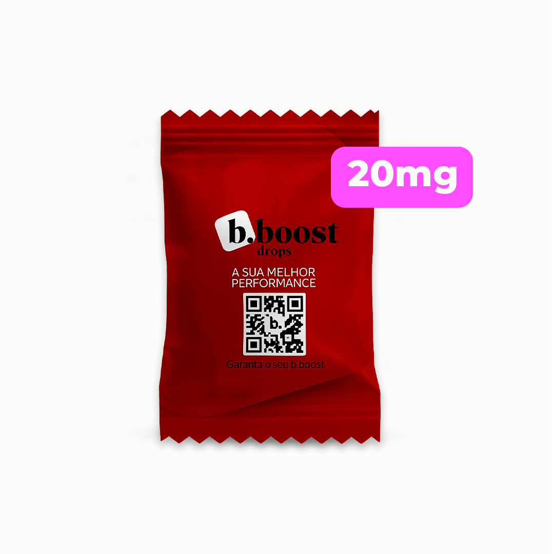 b.boost DROPS 20mg | Alto Desempenho Sempre à Mão (Morango)